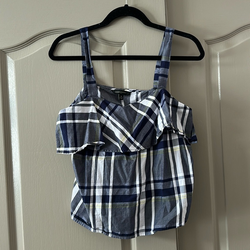 Banana Republic women’s tank top 
Size M
Blue,White & yellow 
Adjustable straps